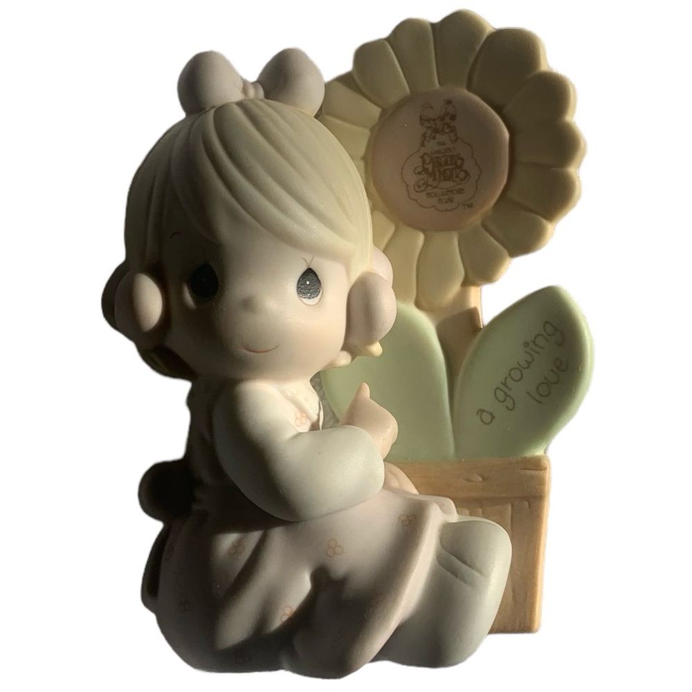 Precious Moments A Growing Love Bisque Porcelain Ornament (c) 1987